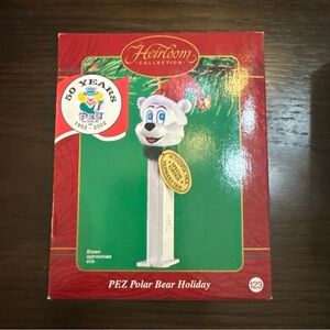 Carlton Cards Heirloom PEZ Polar Bear Holiday 2002 NEW 50 Year Ornament